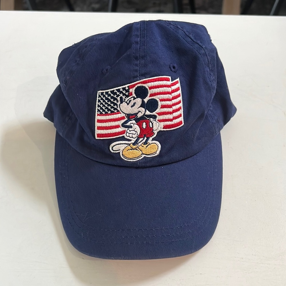 Unisex | Disney Mickey Mouse USA Flag Adjustable Hat | Blue
